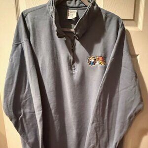 Mohegun Sun, Volleyball blue Fun in the Sun quarter zip sweatshirt L